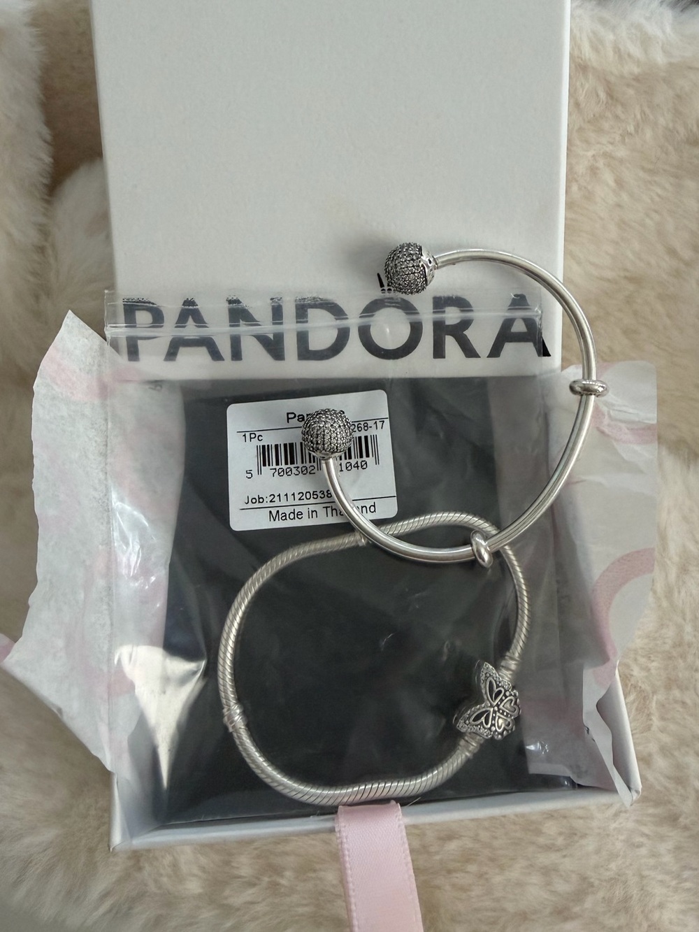 Pandora Butterfly Clasp Moments Bracelet Set